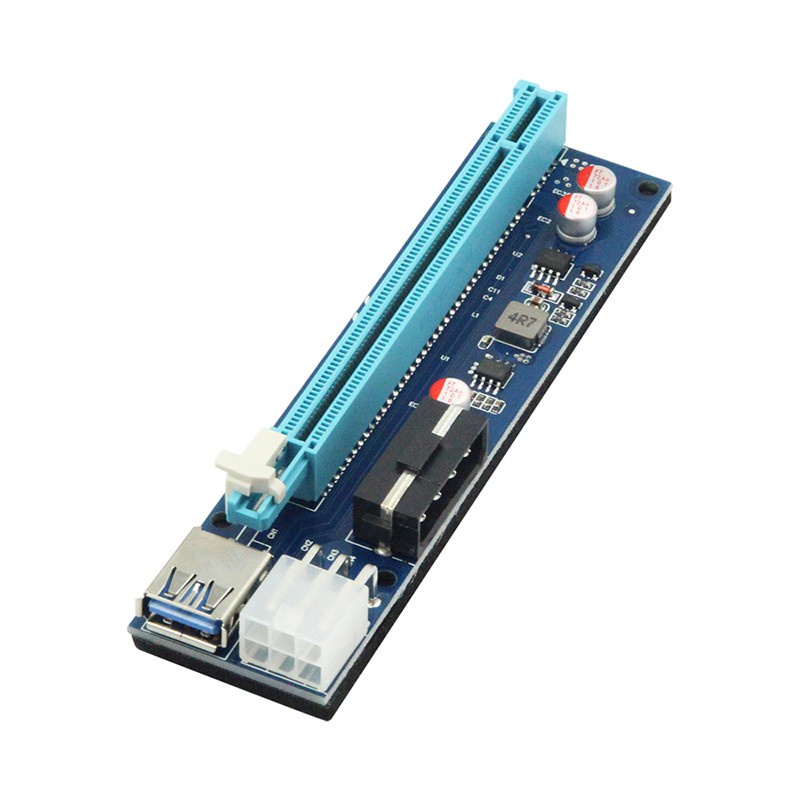 Card Chuyển Đổi Pci-E 1x Sang 16x 30cm Usb 3.0 Sata Sang 4pin + 6pin Cho Btc Mining Miner Riser | BigBuy360 - bigbuy360.vn
