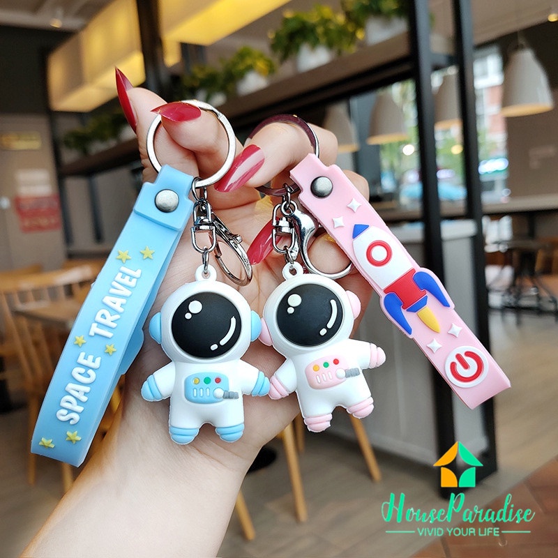 Móc Khóa Mặt Phi Hành Gia Hoạt Hình Đáng Yêu