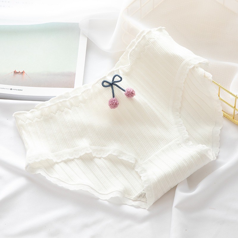 QUẦN LÓT NỮ ❤️FREESHIP❤️ Quần lót Nữ Cotton gân tăm tông xanh cạp bèo dễ thương mẫu 1788