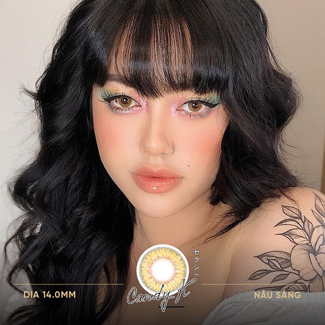 Kính áp tròng LENS NICE CANDY K - Nâu Sáng 14,0mm