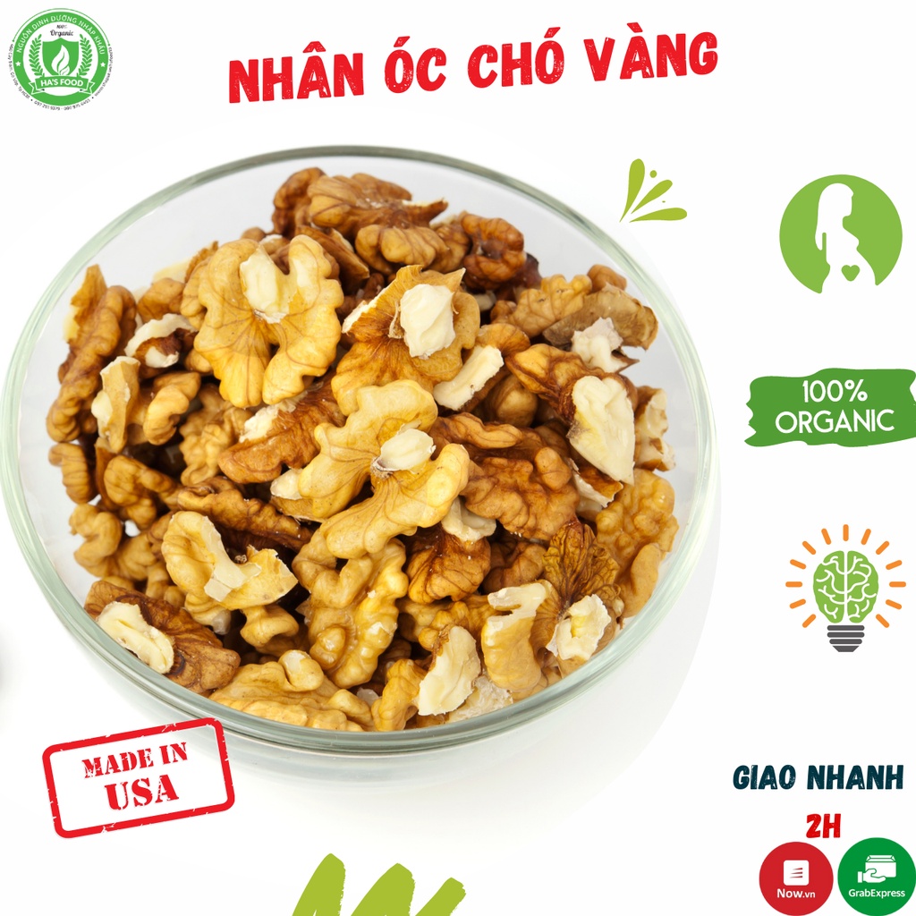 Nhân hạt óc chó mỹ hafood, giúp tốt cho trí não- 400gr