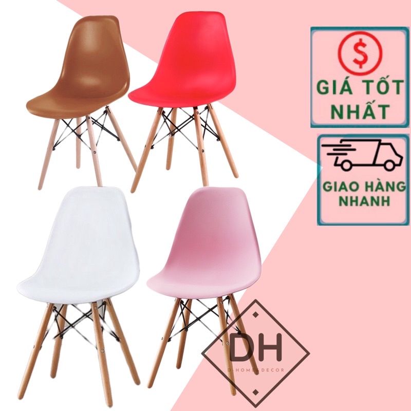 Ghế làm Việc Văn Phòng EAMES Chân Gỗ Sồi Dành Cho Phòng ăn phòng khác phòng làm việc