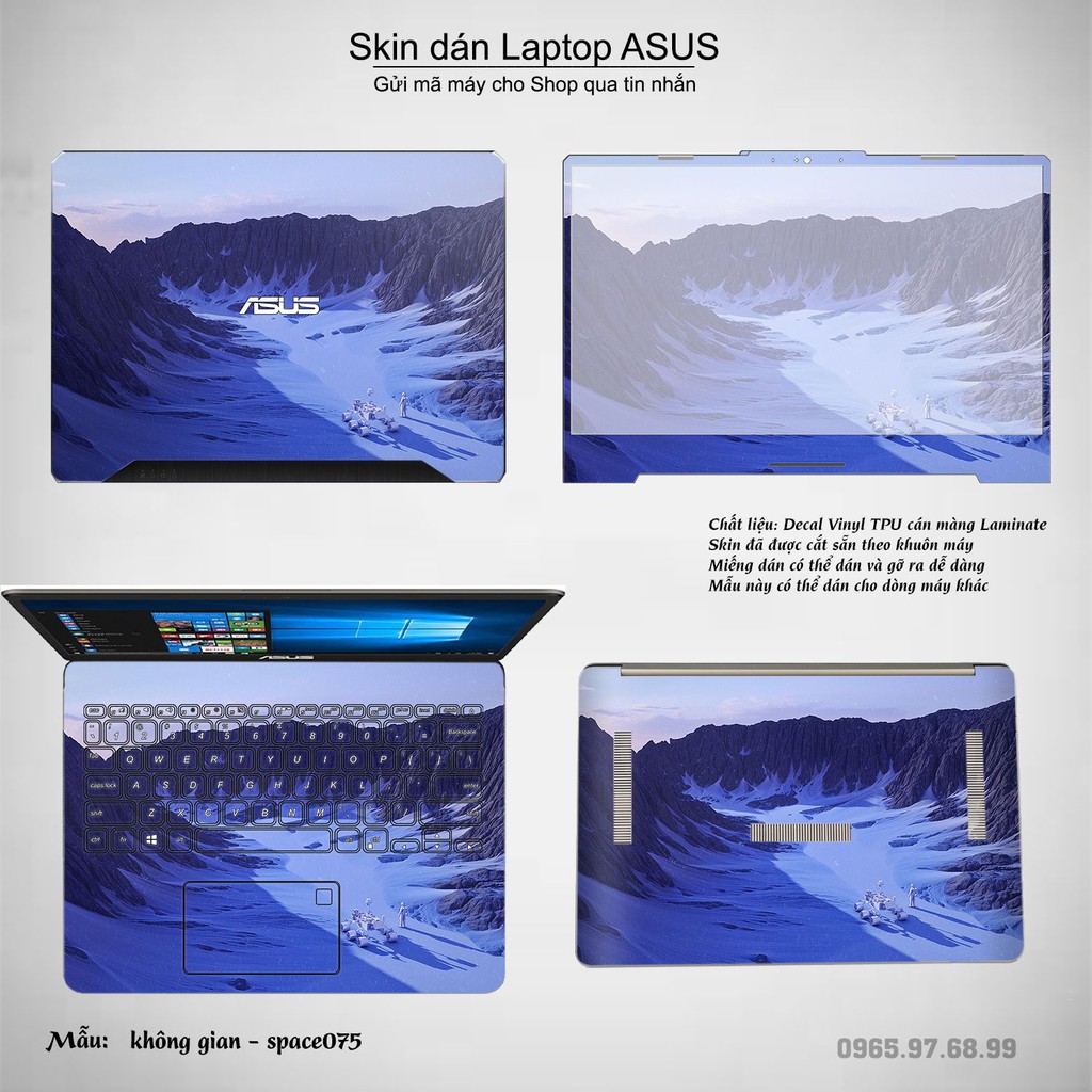 Skin dán Laptop Asus in hình không gian _nhiều mẫu 13 (inbox mã máy cho Shop)