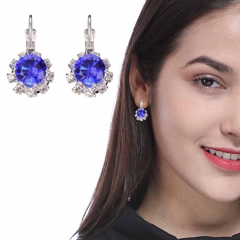 Tmdbyx Khuyên Tai Đính Đá Zircon AAA Sang Trọng Quý Phái Dành Cho Nữ