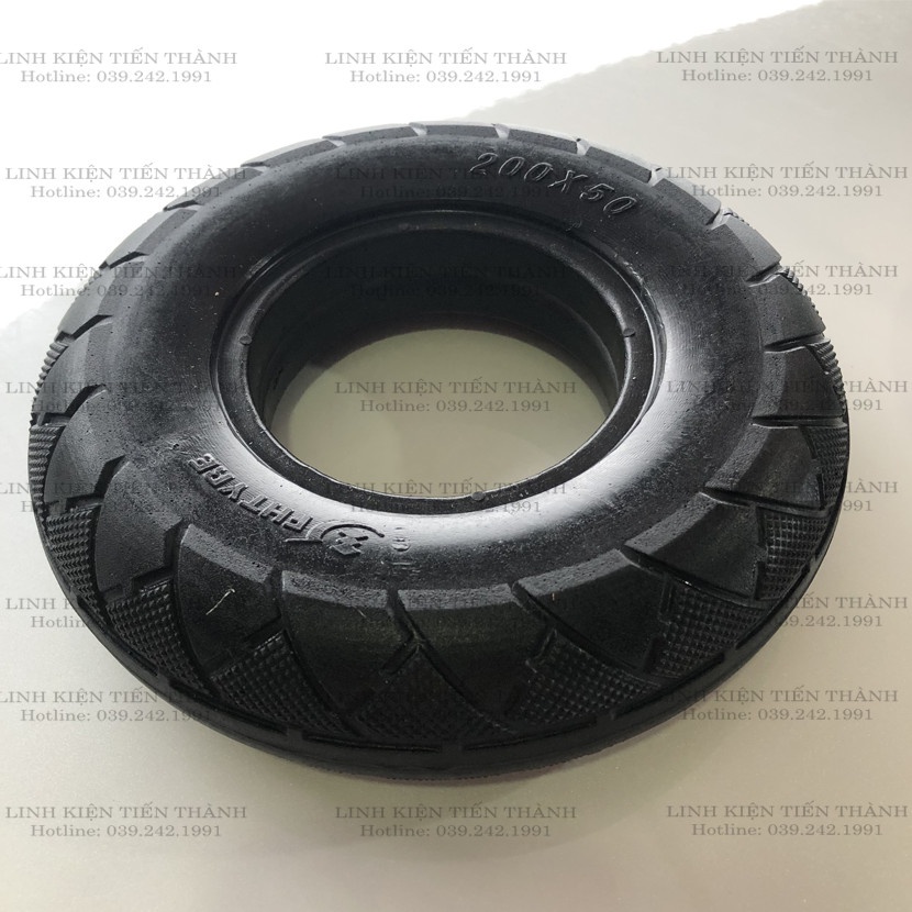 Bánh Đặc | Lốp Đặc Không Ruột Nguyên Khối Dành Cho Xe Điện Esscotter 8inches Thông Số Lốp 200X50