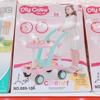 Xe đẩy bánh kem sinh nhật 2 tầng
