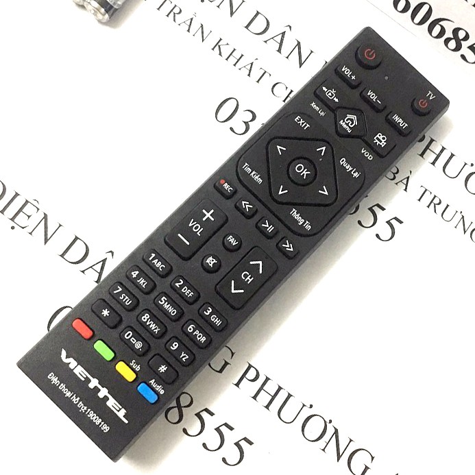 Điều khiển VIETTEL cho đầu kỹ thuật số TvBox. (Mẫu số 1)