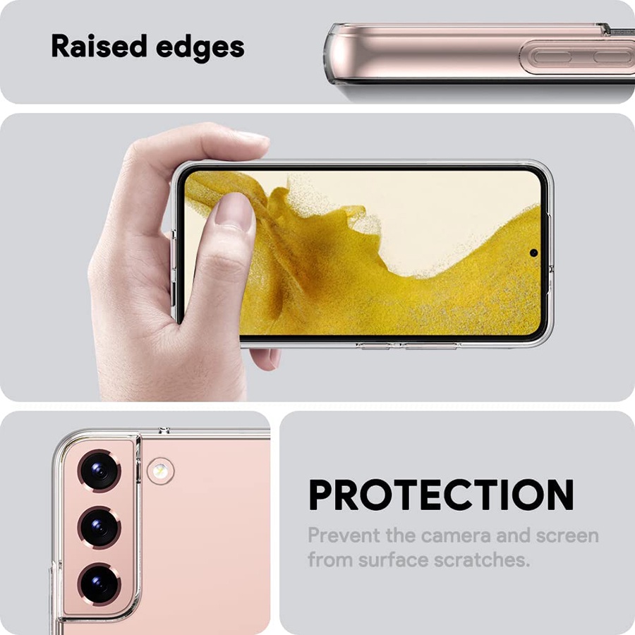 Ốp lưng trong suốt siêu mỏng dành cho Samsung Galaxy S8 S9 S10 S20 S21 S22 Plus Note 8 9 10 20 Ultra