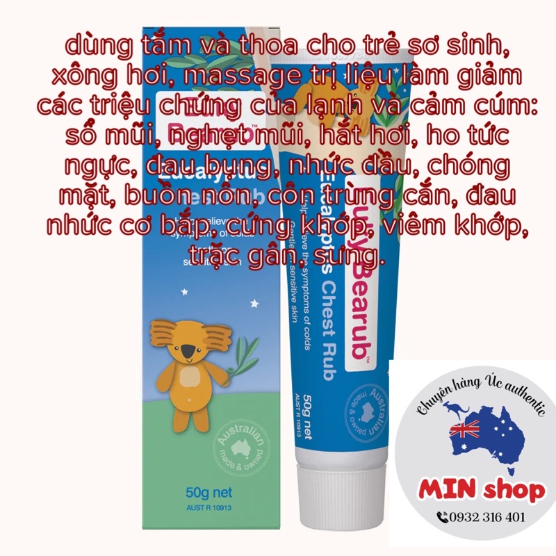 Date2026-DẦU ẤM NGỰC KHUYNH DIỆP EUKY BEARUB 50g -úc