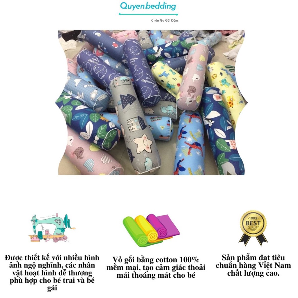 Gối ôm cho bé gối ôm cho bé sơ sinh 100% cotton siêu mềm mịn thoáng khí an toàn cho bé nhiều hình ngộ nghĩnh đáng yêu