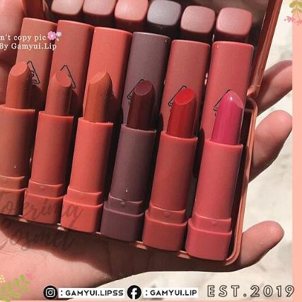 ❁ Bộ 6 Son Môi MINI Hasaya GIRL SERIES NUDE (Can Be 1 + Kính) ☇