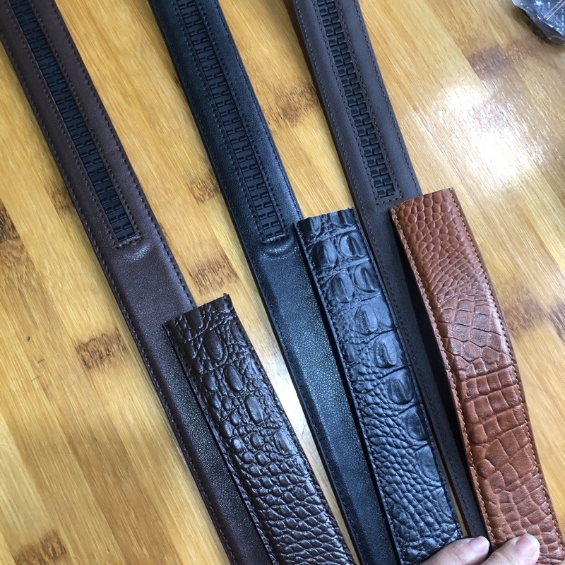 Dây thắt lưng rời da bò thật có khấc bên trong