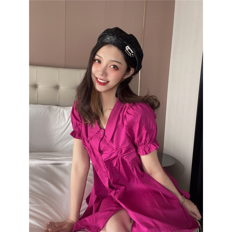 [ Hàng Cao Cấp ] Áo sơ mi babydoll nữ ngắn tay bèo FUHO chất thô form rộng cổ bẻ mặc đi chơi đi học đi làm 068