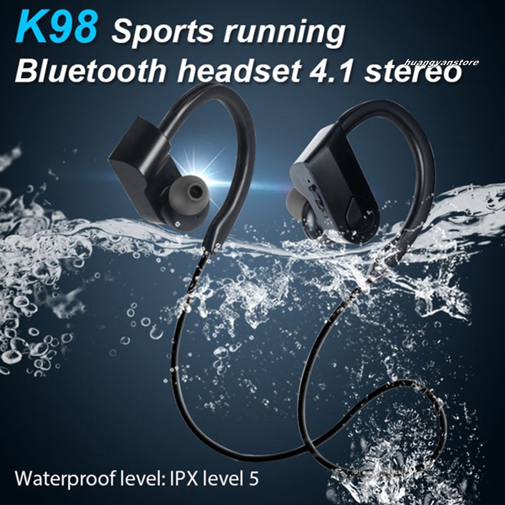 Bộ Tai Nghe Bluetooth Không Dây Chống Nước K98 Âm Thanh Siêu Trầm Kiểu Dáng Thể Thao