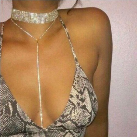 Choker đính đá trendy sang chảnh hàng loại 1