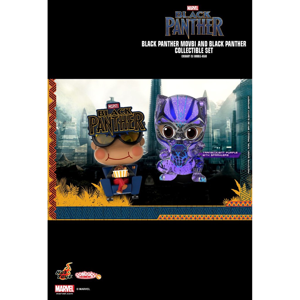 Mô Hình COSBABY COSB - Black Panther: Black Panther Movbi and Black Panther Set 487
