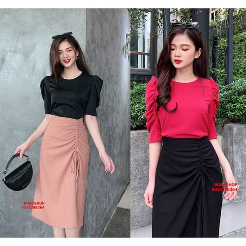 chân váy chữ A dây rút suông dài 💖FREESHIP💖