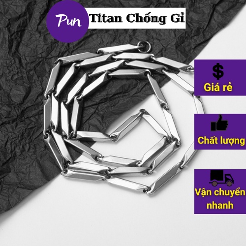 Dây chuyền nam titan vòng cổ Xích Trơn  Punstore thời trang basic unisex titan màu bạc đẹp không gỉ - Vòng Cổ Xích Trơn