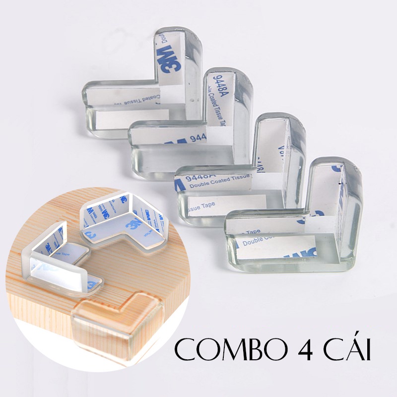 Set 4 miếng bịt góc bàn vật liệu silicon cao cấp