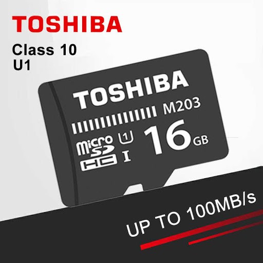 Thẻ nhớ MicroSDHC Toshiba M203 UHS-I U1 16GB 100MB/s (Đen)