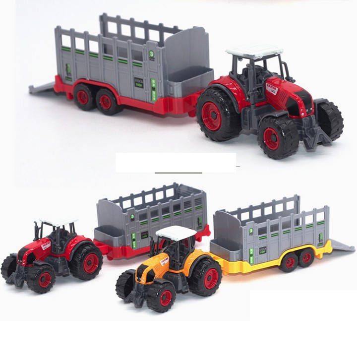 Đồ chơi nông trại gồm 2 đầu xe và 4 thùng xe - đồ chơi trẻ em