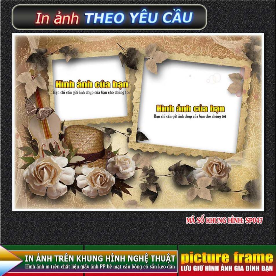 [IN ẢNH THEO YÊU CẦU] - lồng ghép ảnh vào khung hình nghệ thuật. Kích thước 10x15cm.