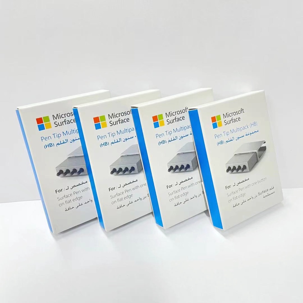 (Có sẵn) Bộ đầu bút Microsoft Surface hoàn toàn mới Đầu thay thế Refill (4 × HB, Đầu mặc định) cho B