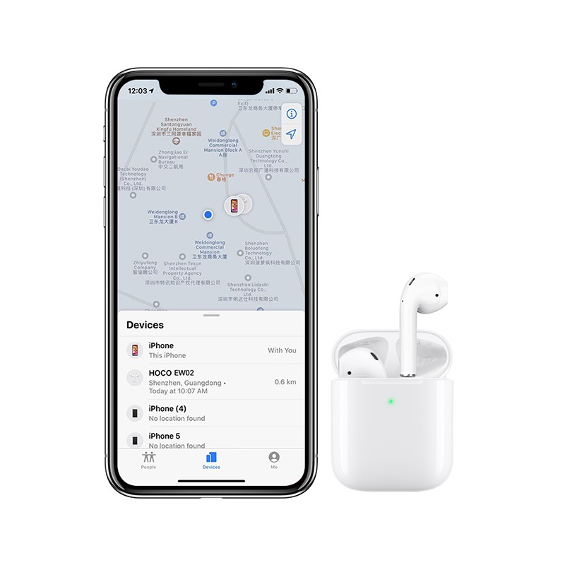 Tai nghe Bluetooth TWS mini Hoco EW02 V5.0, hỗ trợ định vị, popup, đổi tên, cảm ứng chạm (Trắng) - Phụ Kiện 1986