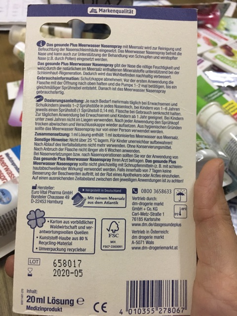 Xịt mũi nước biển phun sương của Đức | BigBuy360 - bigbuy360.vn