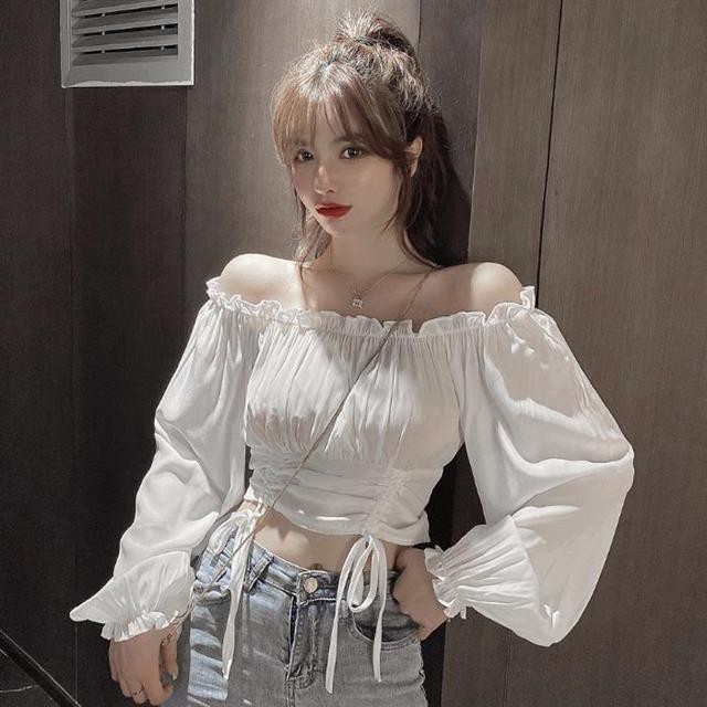 【Timi】 Phong Cách Hàn Quốc Sexy Off-the-the-the-Should-Off-up Versatile Puff Tay Áo | BigBuy360 - bigbuy360.vn