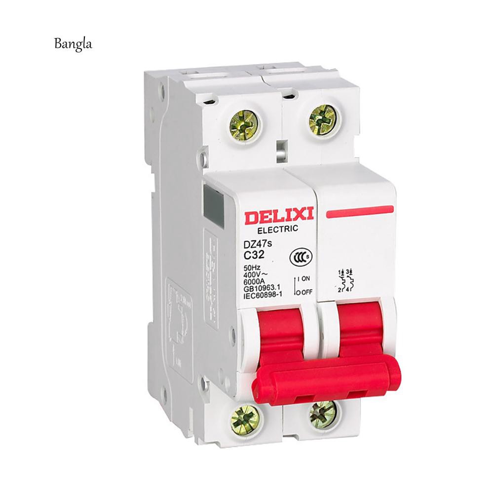 Cầu dao Delixi DZ47S 10A-63A 2 cực