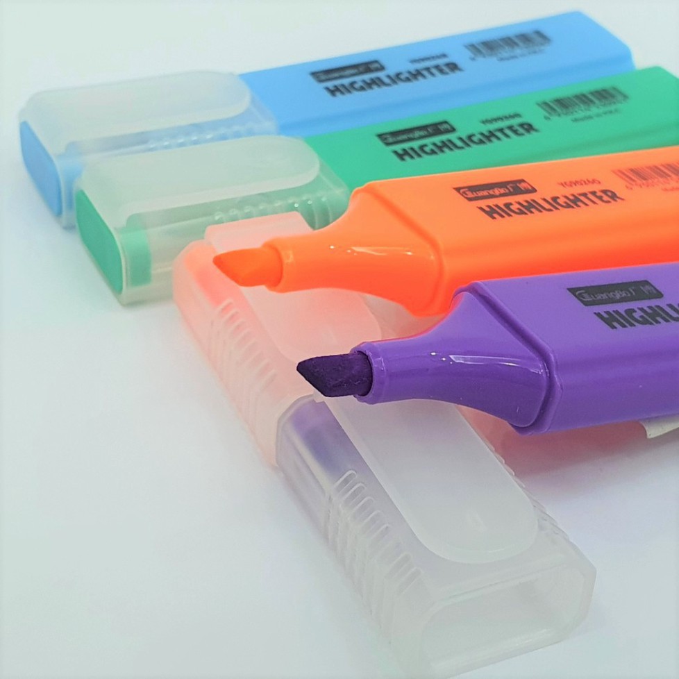 Bút nhớ dòng/highlight Guangbo YG9026 các màu hồng, cam, tím, xanh dương, xanh lá, vàng