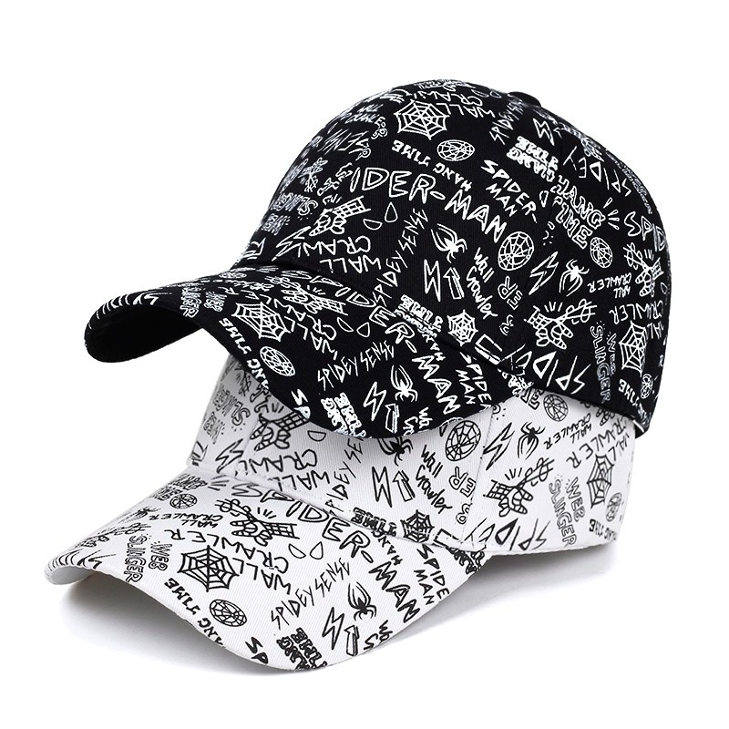 Mũ Lưỡi Trai Cotton In Chữ Phong Cách Hip Hop Thời Trang