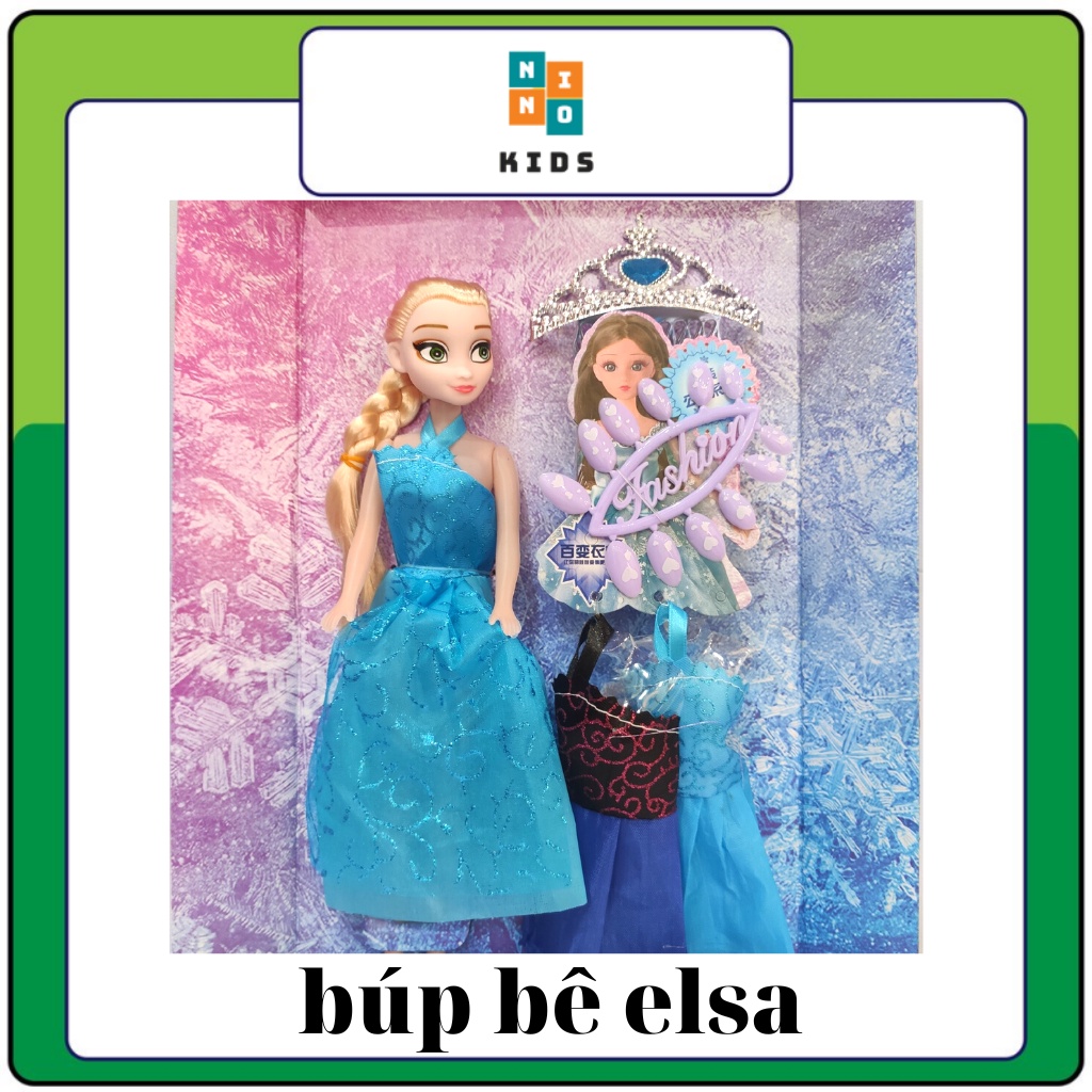 búp bê elsa, bộ đồ chơi búp bê barbie cho bé gái giá rẻ bằng nhựa 2 3 4 5 tuổi
