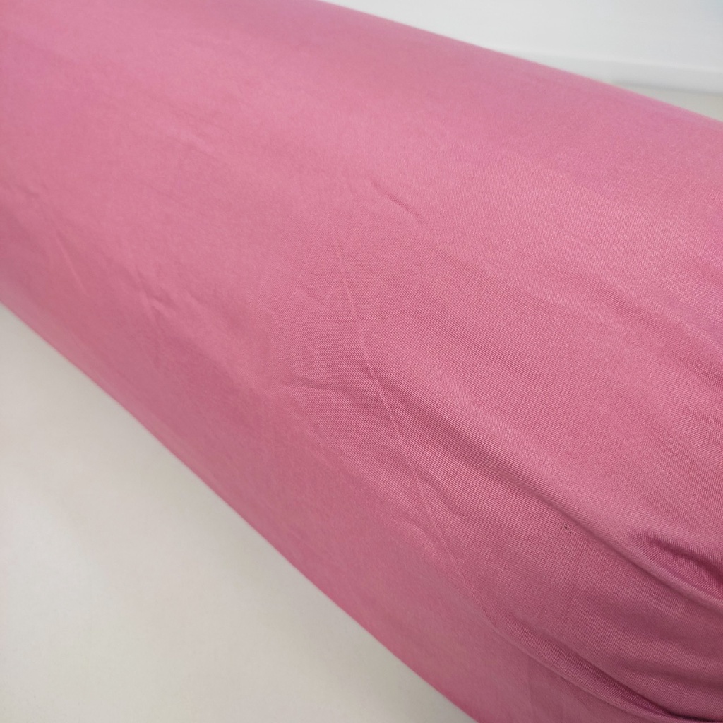 Vỏ gối ôm 35x100cm cotton tici hàng đẹp màu hồng mận