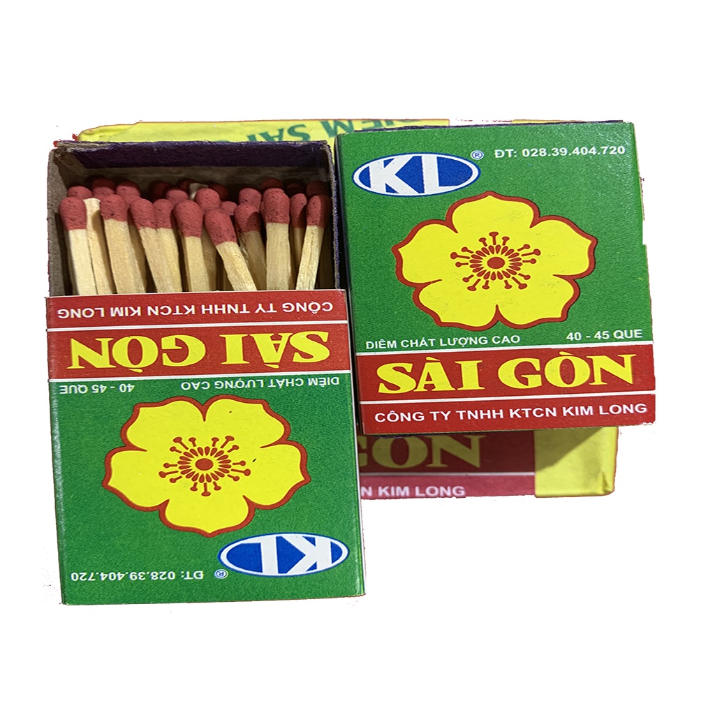 Diêm Hoa Mai Sài Gòn  loại 40 dến 45 cây