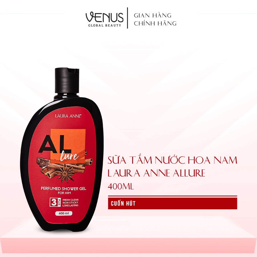 Sữa tắm nước hoa nam Laura Anne Allure 400ml chính hãng