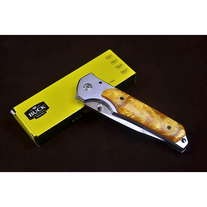 Dao phượt _  Xếp Buck USA 23 Cán Khảm H Phach