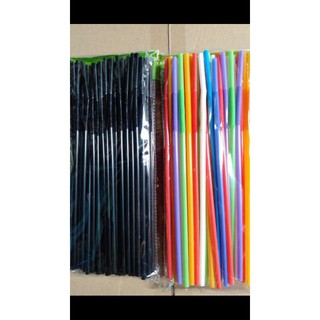 Ống hút đen cong phi 6 ống hút nghệ thuật