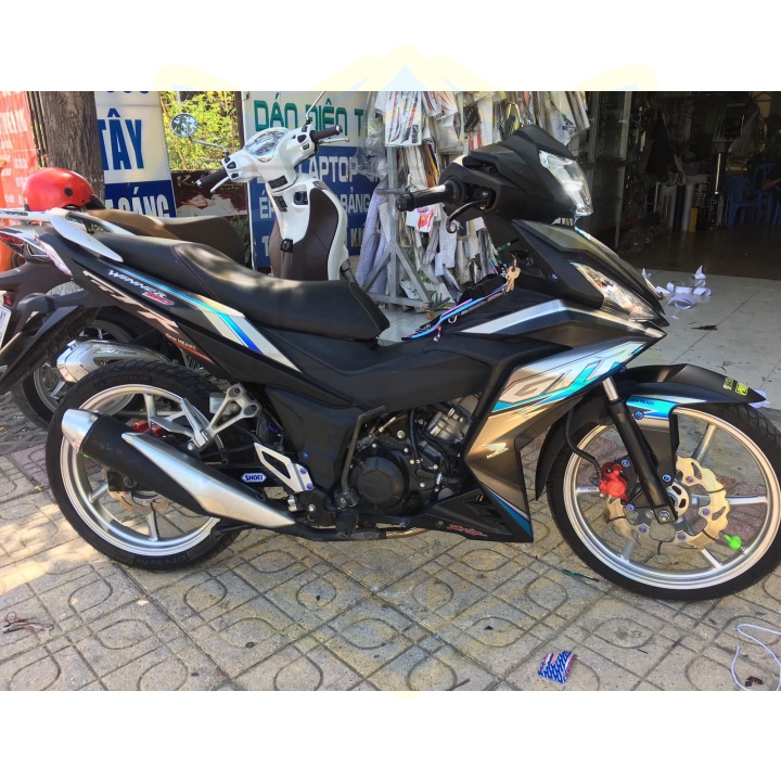 ( Quí khách vui lòng mang ra tiệm cho thợ dán ) Tem winner GTR CROM xanh đen