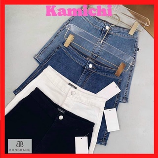 Quần short bò nữ cạp cao gen bụng kamichi