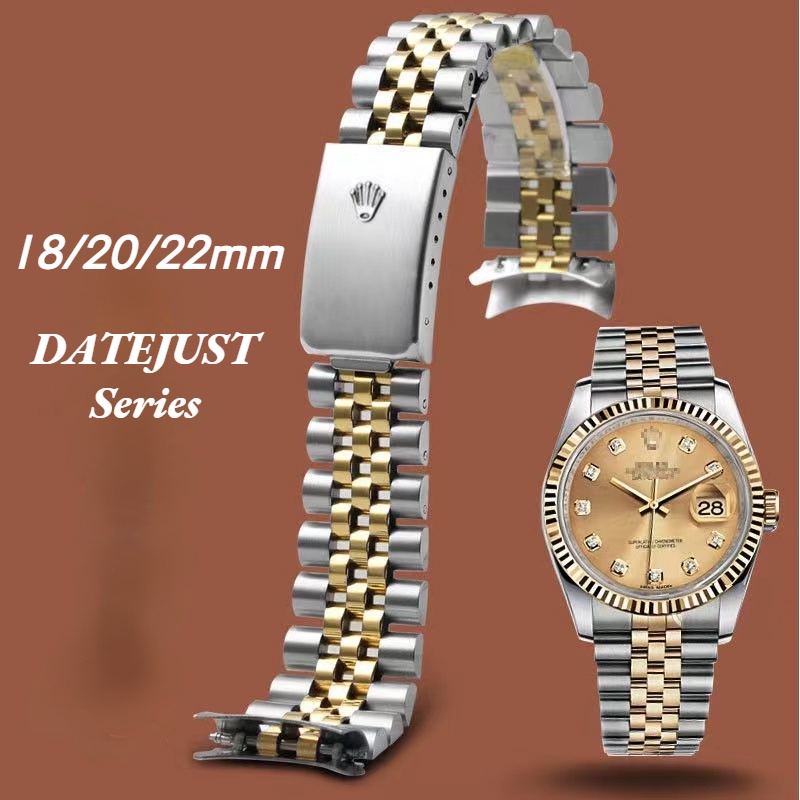 Dây Đeo Đồng Hồ Bằng Thép Không Gỉ 18Mm 20mm 22mm Cho Rolex DATEJUST Series