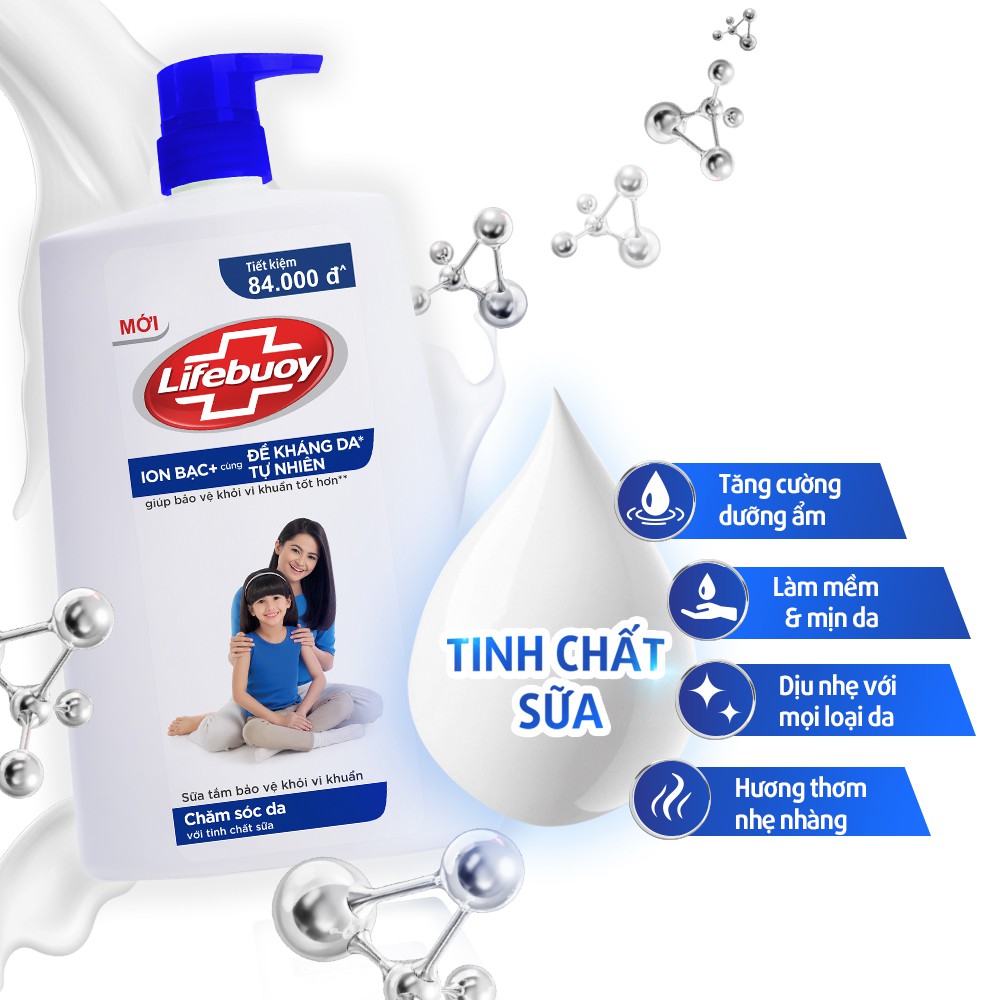 Sữa Tắm Lifebuoy Bảo Vệ Khỏi Vi Khuẩn Gây Bệnh Với Ion Bạc+ Hỗ Trợ Đề Kháng Da Tự Nhiên 1000G | BigBuy360 - bigbuy360.vn