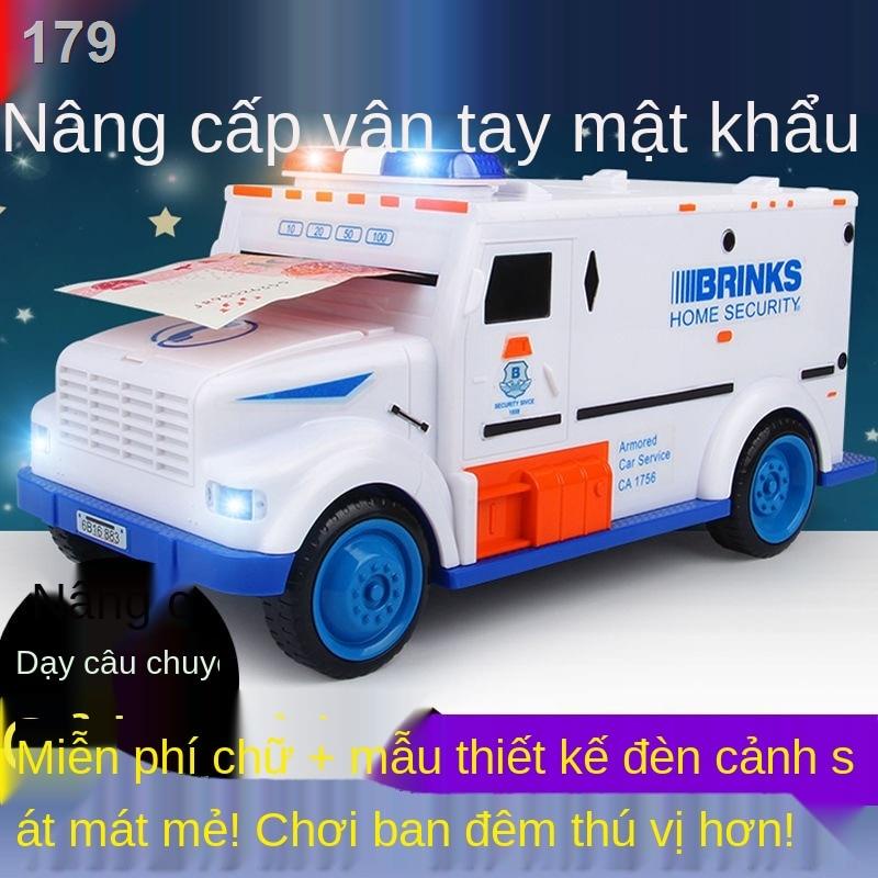 Chống rơi tiền vận chuyển ô tô mật khẩu heo đất đồ chơi trẻ em cậu bé hộp máy rút