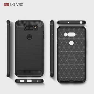 Ốp lưng ipaky carbon fiber cho lg v30 đen
