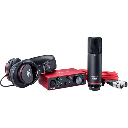 Bộ âm thanh thu âm Focusrite Scarlett Solo Studio 2x2 USB Audio Interface with Microphone & Headphones (3rd Generation)