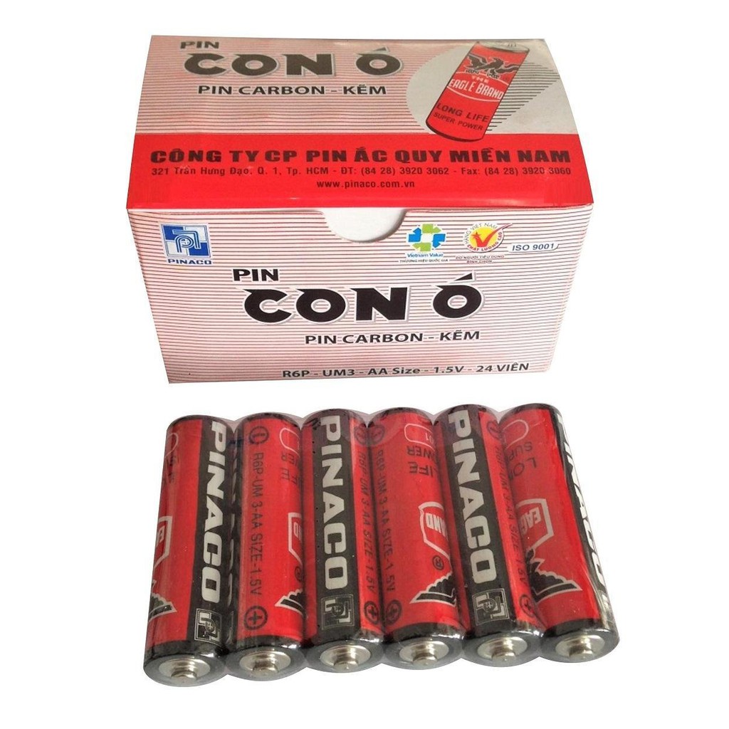 Pin con ó 2A 1.5V Pinaco màu đỏ - Dùng cho đồ chơi trẻ em, remote TV, đồng hồ, máy tính