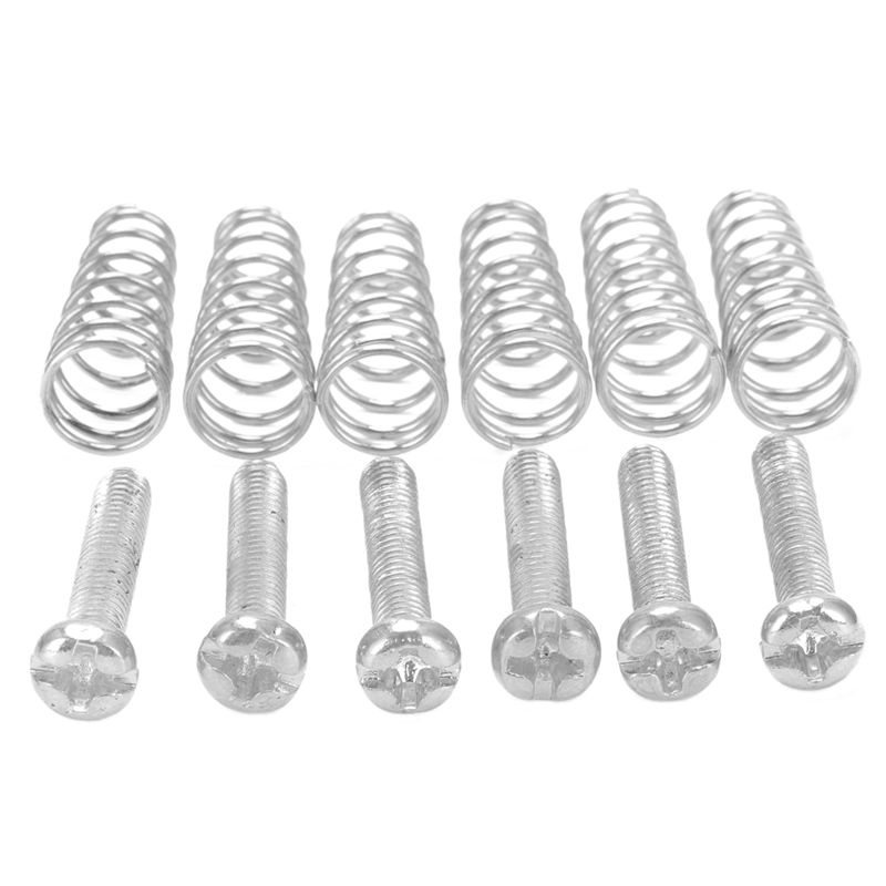 Bộ 6 Phụ Kiện Gắn Dây Đàn Ghi Ta Điện Hình Nón Có Lò Xo Và Ốc Vít