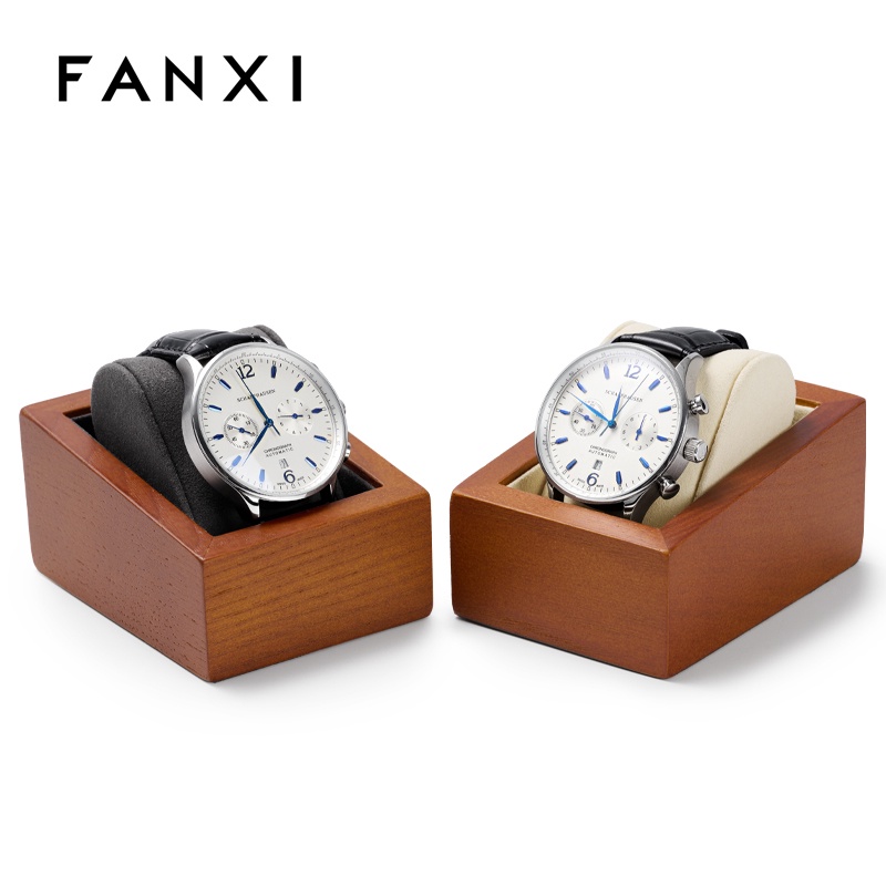 ❈●❧Hộp Đựng Trưng Bày Đồng Hồ Đeo Tay Vanxi FANXI 0821 Bằng Gỗ Trơn Và Sợi Micro Cao Cấp