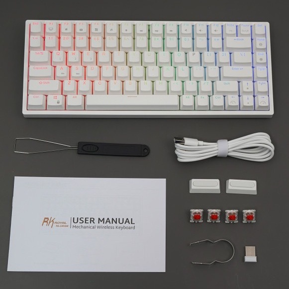 RK84 RGB HOTSWAP - Bàn phím cơ Royal Kludge RK84 Bluetooth 5.0 và Wireless 2.4G - CHÍNH HÃNG